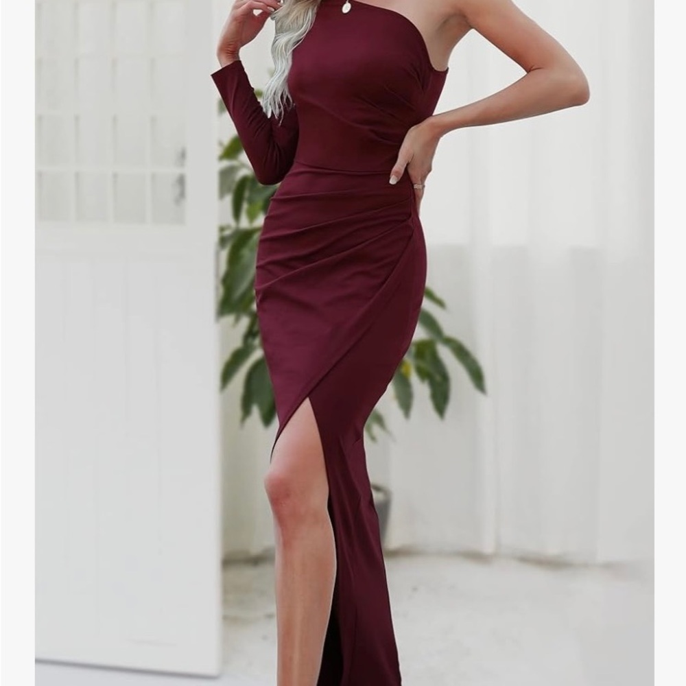 Sarin Mathews Women One Shoulder Lonq Sleeve Cocktail
Dresses Sexy Bodycon - Picture 2 of 9